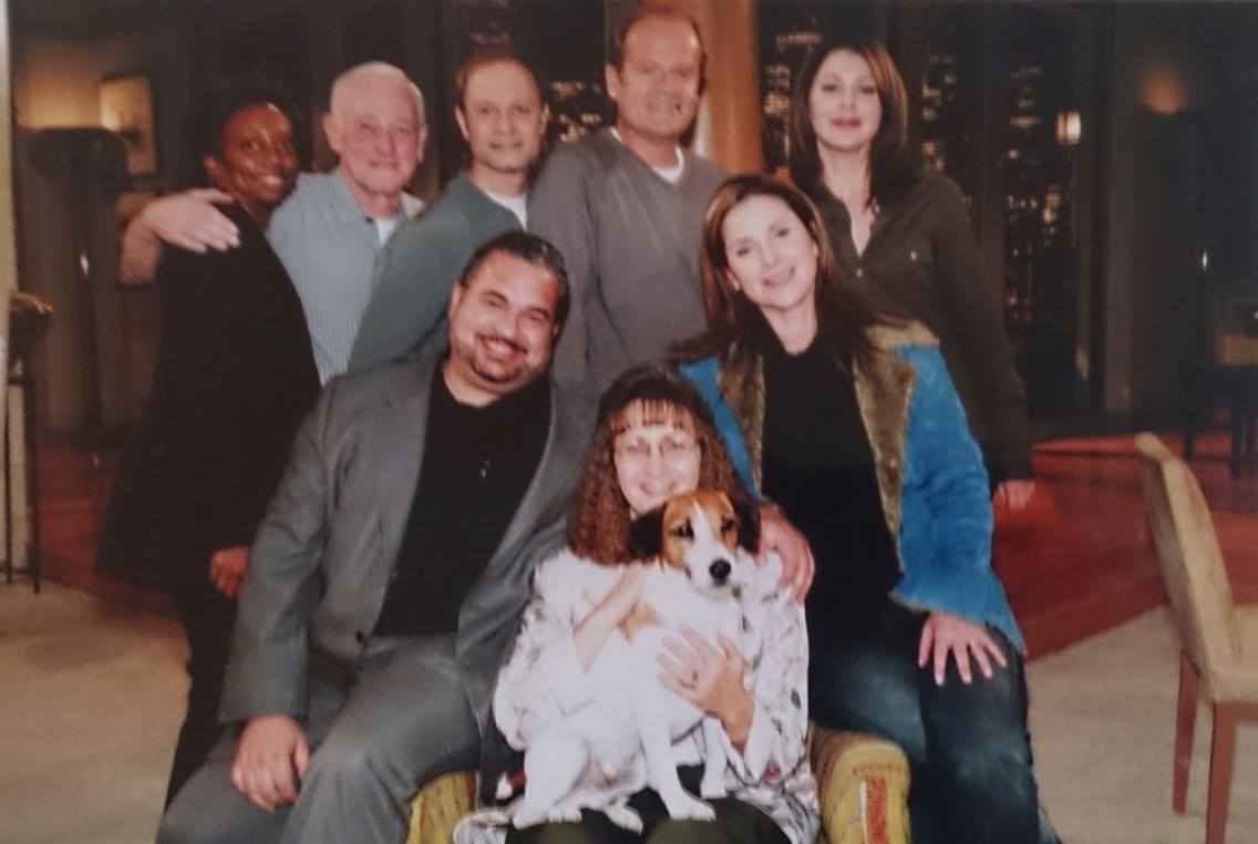 Danita Jones with the cast of Frasier.